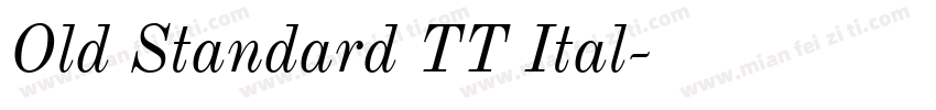 Old Standard TT Ital字体转换